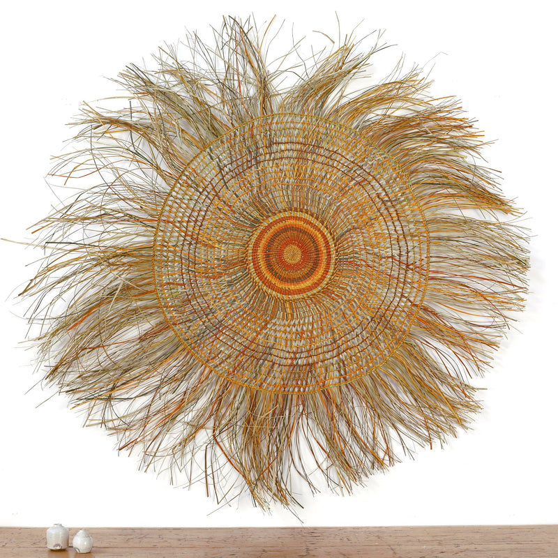 Aboriginal Artwork by Mavis Marrkula Djuliping - Woven Mat - 135cm