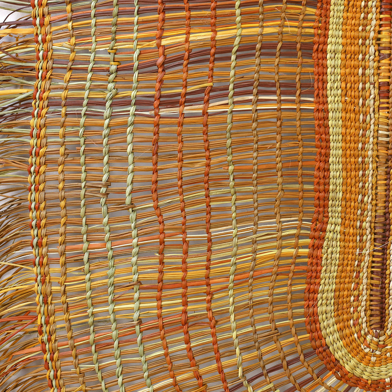Aboriginal Artwork by Mavis Marrkula Djuliping - Woven Mat - 145x105cm