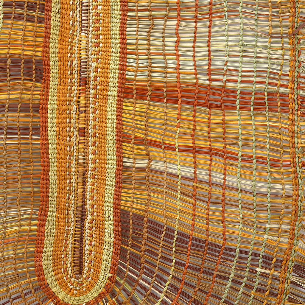 Aboriginal Artwork by Mavis Marrkula Djuliping - Woven Mat - 145x105cm