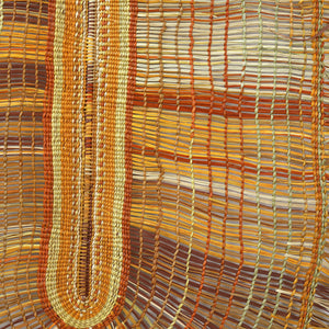Aboriginal Art by Mavis Marrkula Djuliping - Woven Mat - 145x105cm - ART ARK®