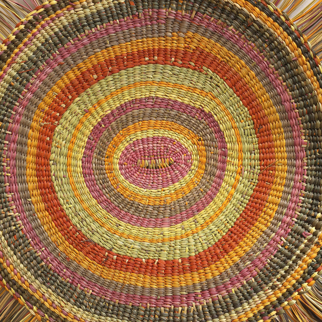 Aboriginal Artwork by Noreena Ashley Matay, Gapuwiyak - Woven Mat, 130cm - ART ARK®