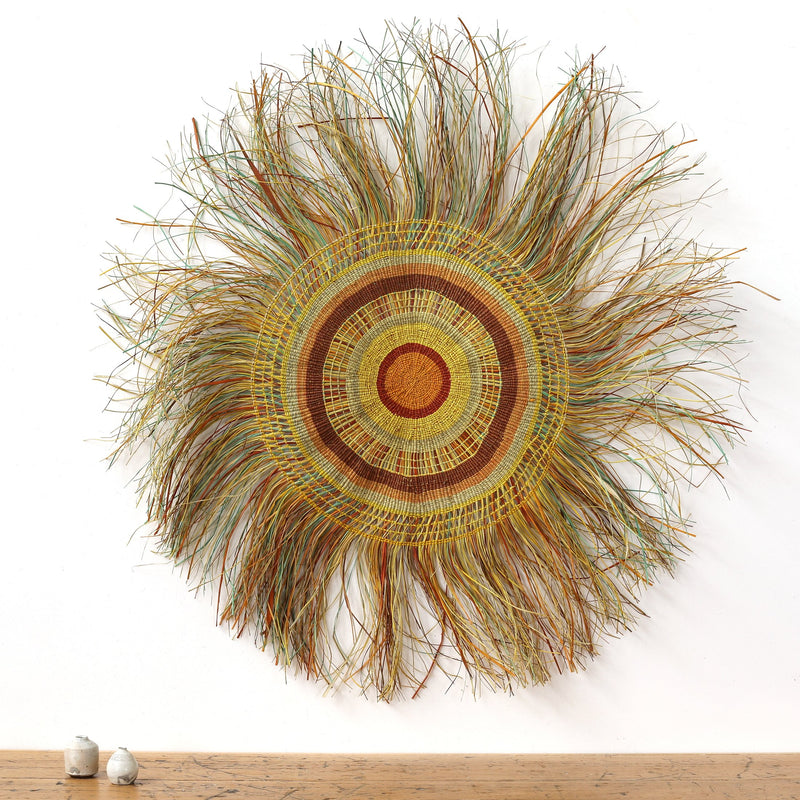 Aboriginal Artwork by Tracy Gandimil Wanapuyngu, Gapuwiyak - Woven Mat, 110cm