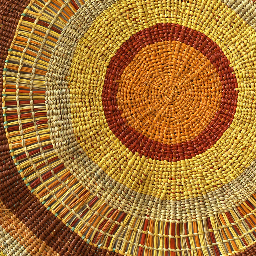 Aboriginal Artwork by Tracy Gandimil Wanapuyngu, Gapuwiyak - Woven Mat, 110cm