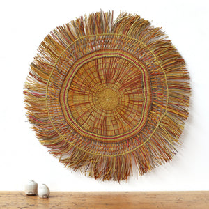 Aboriginal Art by Tracy Gandimil Wanapuyngu, Gapuwiyak - Woven Mat, 76cm - ART ARK®