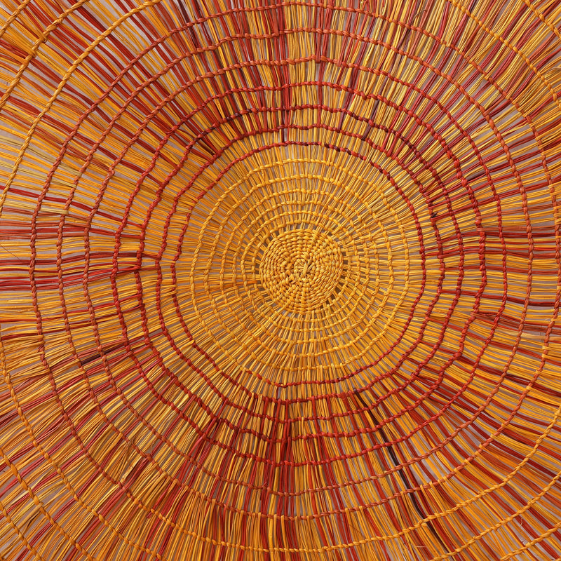 Aboriginal Artwork by Tracy Gandimil Wanapuyngu, Gapuwiyak - Woven Mat, 77cm