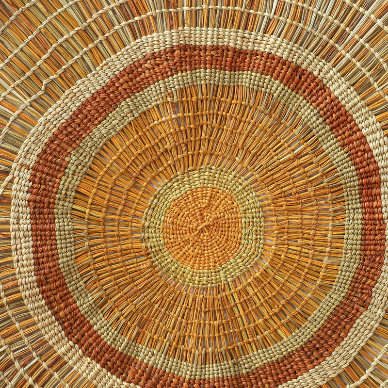Aboriginal Artwork by Tracy Gandimil Wanapuyngu, Gapuwiyak - Woven Mat, 77cm