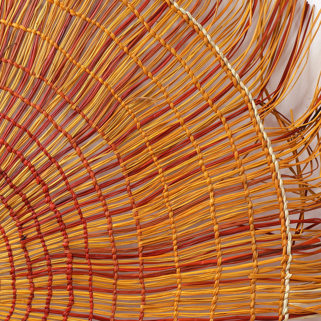 Aboriginal Artwork by Tracy Gandimil Wanapuyngu, Gapuwiyak - Woven Mat, 77cm