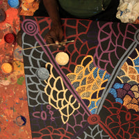 Aboriginal Artwork by Helen Nampijinpa Robertson, Ngapa Jukurrpa - Puyurru, 107x76cm