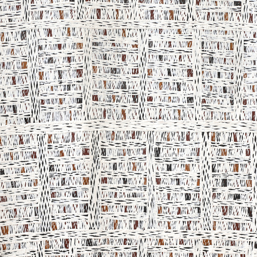 Aboriginal Artwork by Ḏirrpu Marawili Noŋgirrŋa, Djapu Design, 60x27cm Bark