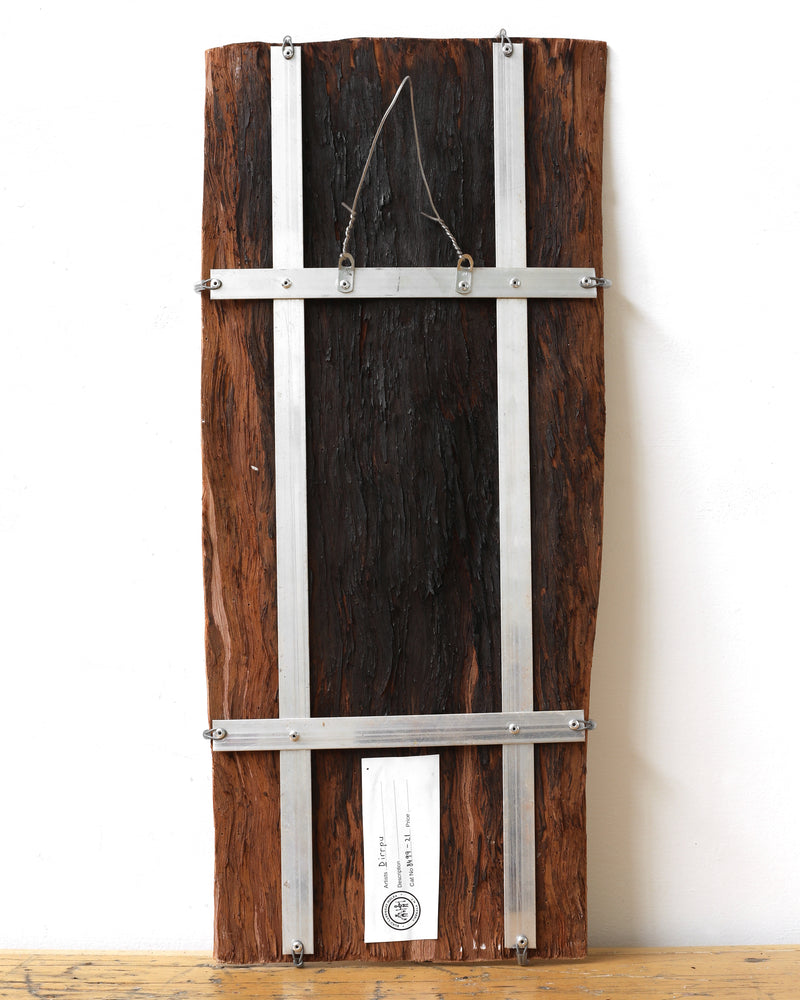 Aboriginal Artwork by Ḏirrpu Marawili Noŋgirrŋa, Djapu Design, 60x27cm Bark