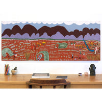 Aboriginal Artwork by Jennifer Forbes, Bush trip to my homelands, 153x61cm