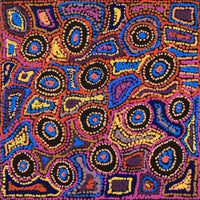 Aboriginal Artwork by Joy Nangala Brown, Yumari Jukurrpa, 30x30cm