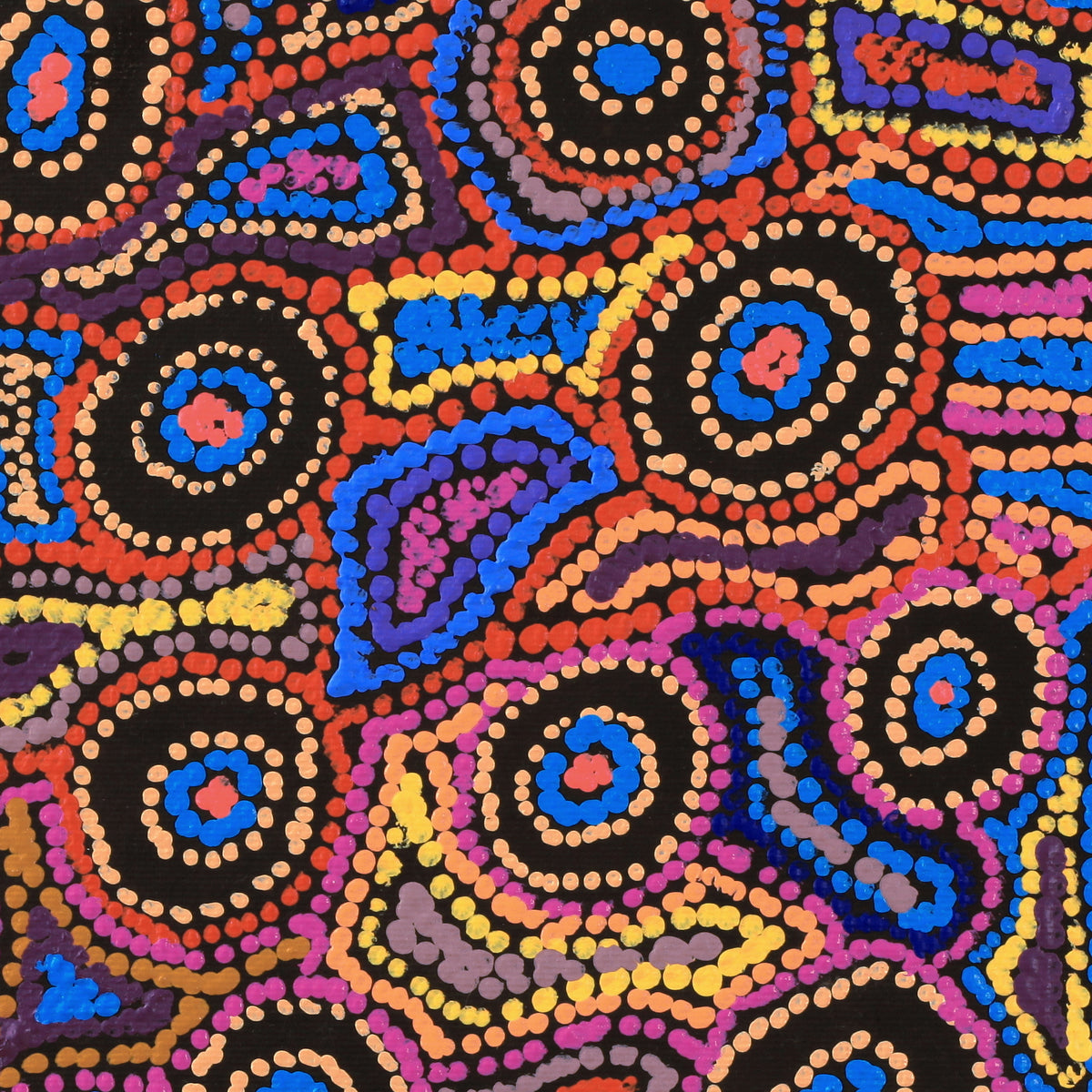 Aboriginal Art by Joy Nangala Brown, Yumari Jukurrpa, 30x30cm - ART ARK®