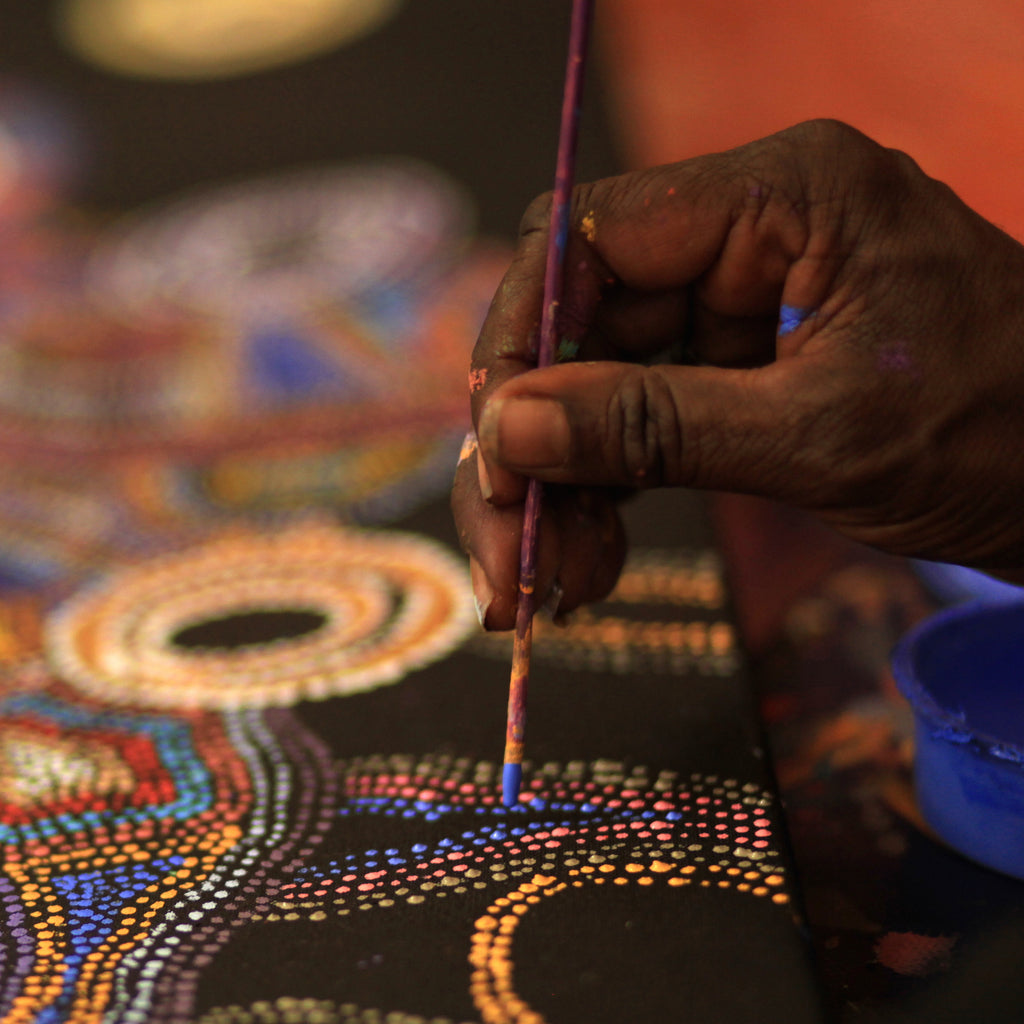 Aboriginal Artwork by Joy Nangala Brown, Yumari Jukurrpa, 61x46cm