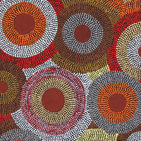 Aboriginal Artwork by Leavannia Nampijinpa Watson, Ngapa Jukurrpa - Puyurru, 91x46cm