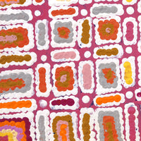 Aboriginal Artwork by Lynette Nangala Singleton, Ngapa Jukurrpa (Water Dreaming) - Puyurru, 30x30cm