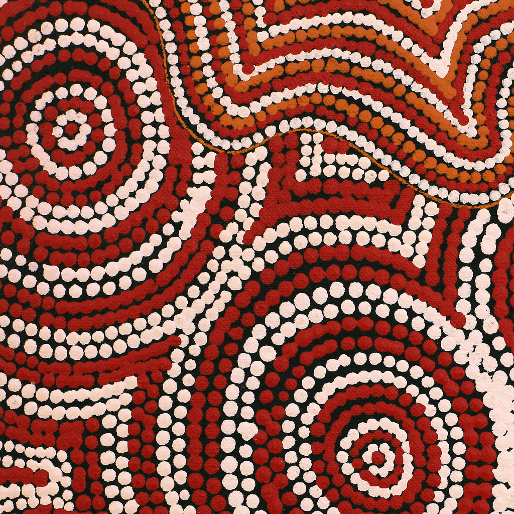 Aboriginal Artwork by Maggie Napangardi Williams, Janmarda Jukurrpa (Bush Onion Dreaming), 61x61cm