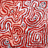 Aboriginal Artwork by Mary Napangardi Brown, Mina Mina Jukurrpa - Ngalyipi, 30x30cm