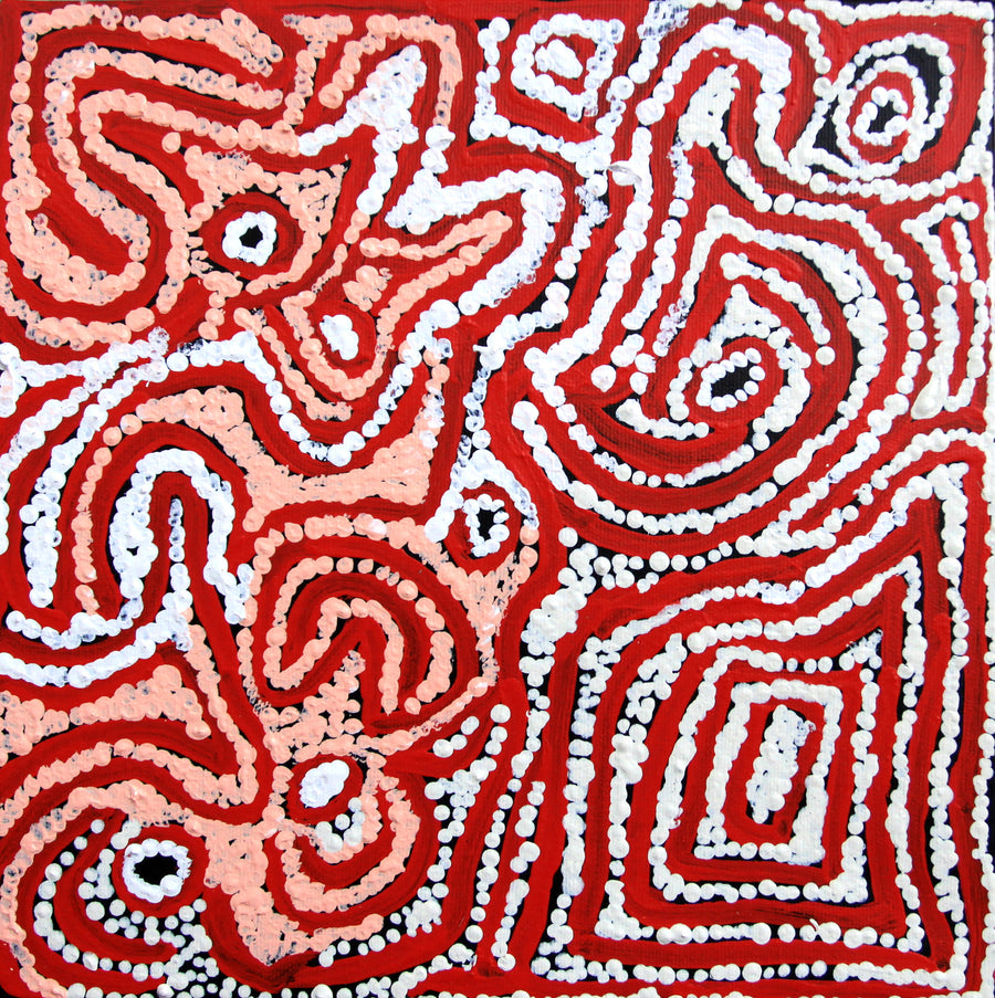 Aboriginal Artwork by Mary Napangardi Brown, Mina Mina Jukurrpa - Ngalyipi, 30x30cm