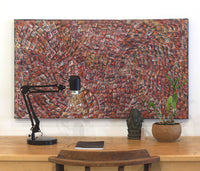 Aboriginal Artwork by Nathania Nangala Granites, Ngapa Jukurrpa (Water Dreaming) - Puyurru, 107x61cm