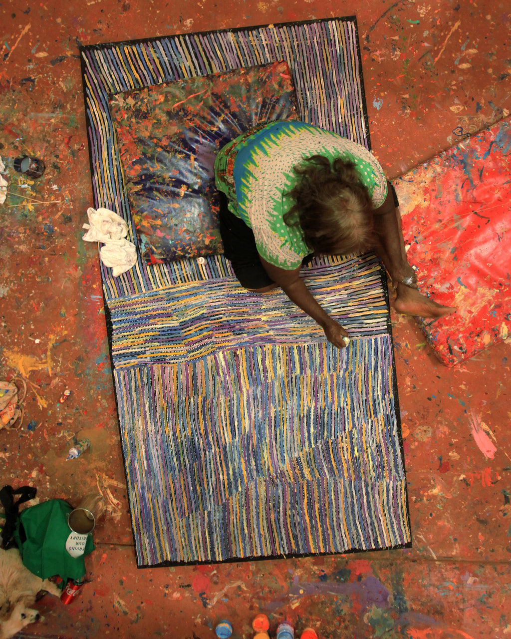 Aboriginal Artwork by Pauline Napangardi Gallagher, Mina Mina Jukurrpa, 240x122cm
