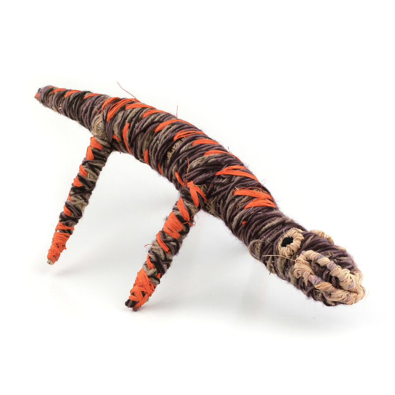 Aboriginal Artwork by Ruth Bates - Tinka (Goanna) Tjanpi Sculpture