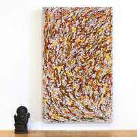 Aboriginal Artwork by Sarah-Jane Nampijinpa Singleton, Yankirri Jukurrpa (Emu Dreaming) - Ngarlikirlangu, 76x46cm