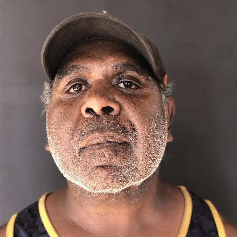 Aboriginal Artwork by Samuel Jampijinpa Collins, Ngapa Jukurrpa (Water Dreaming) - Puyurru, 30x30cm