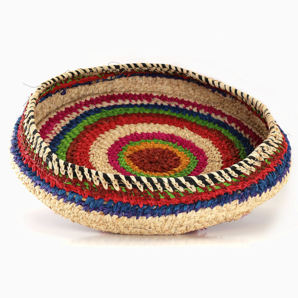 Aboriginal Artwork by Nellie Coulthard - Tjanpi Basket, 43cm