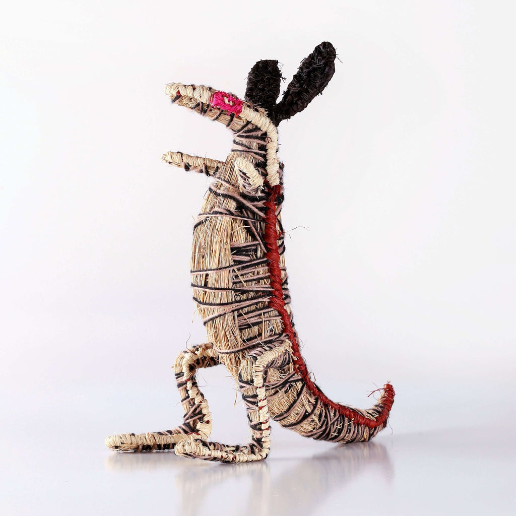 Aboriginal Art by Anita Pumani - Kangaroo Tjanpi Sculpture - ART ARK®