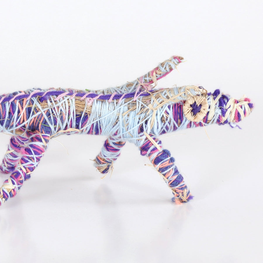 Aboriginal Artwork by Eunice Porter - Tjanpi Papa (dog) Sculpture