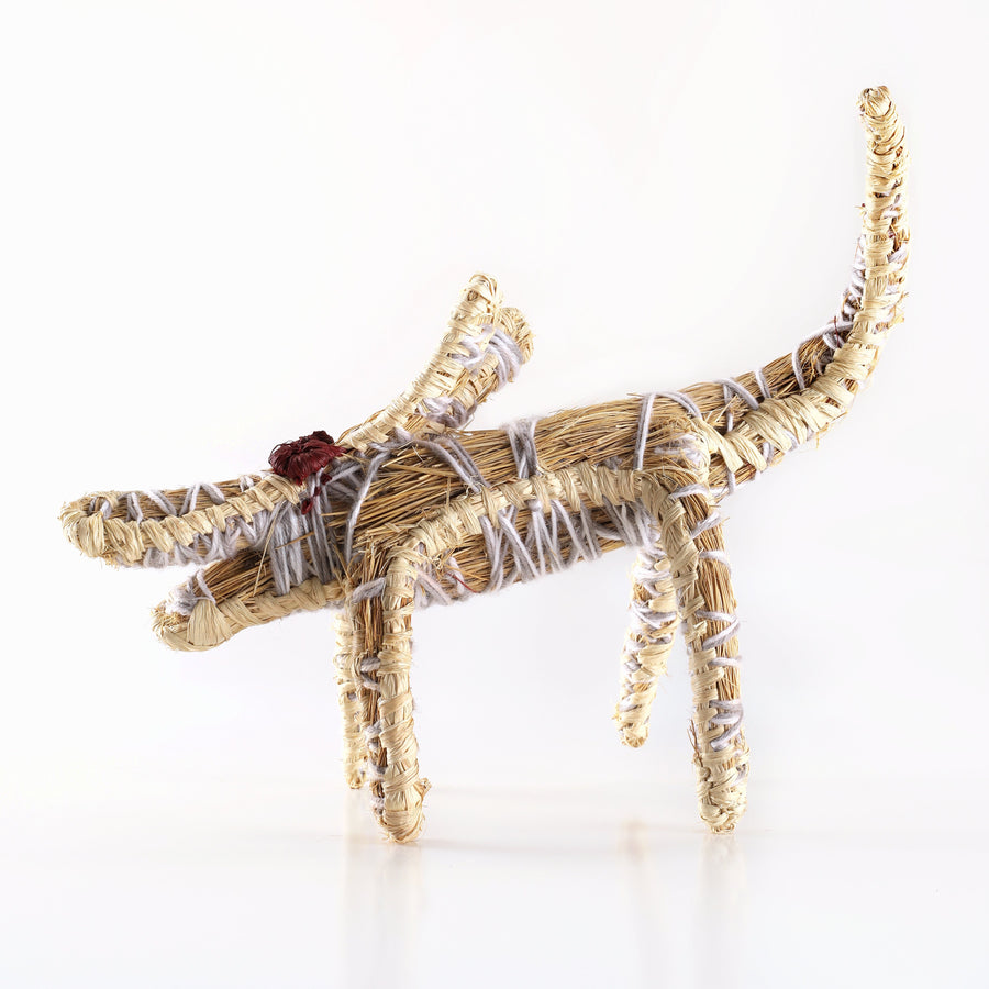 Aboriginal Artwork by Imuna Kenta - Papa(dog) Tjanpi Sculpture
