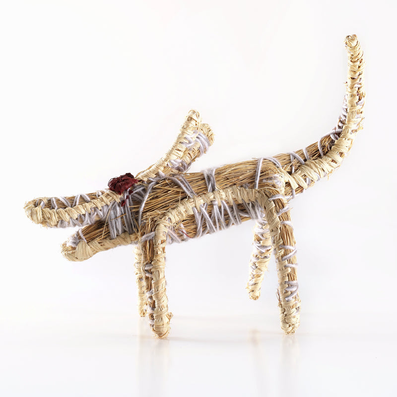 Aboriginal Artwork by Imuna Kenta - Papa(dog) Tjanpi Sculpture