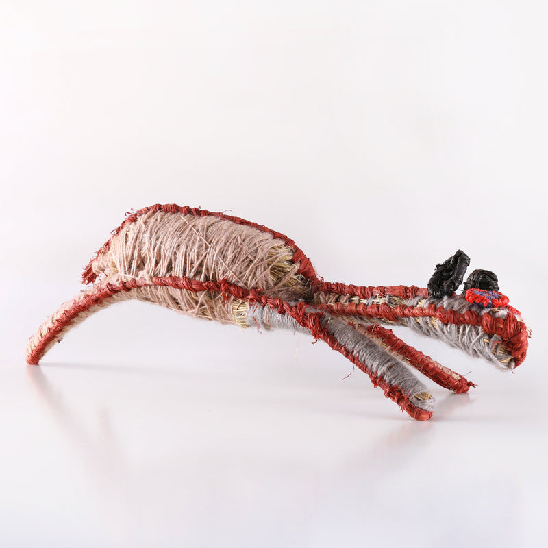 Aboriginal Artwork by Katrina Holland - Papa (Dog) Tjanpi Sculpture