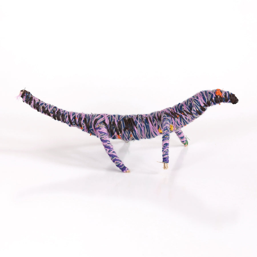 Aboriginal Artwork by Maimie Butler - Tjanpi Tinka (goanna) Sculpture