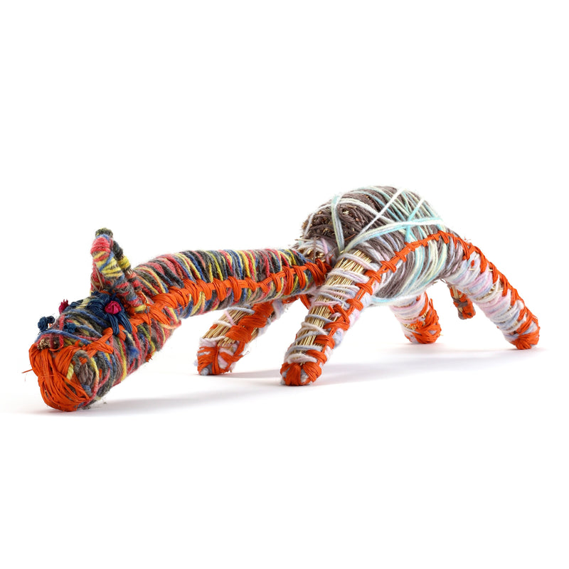 Aboriginal Artwork by Priscilla McLean - Papa (dog) Tjanpi Sculpture