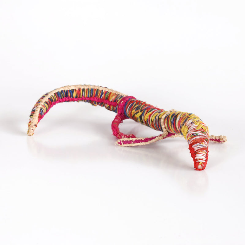 Aboriginal Artwork by Rita Rolley - Tinka (Goanna) Tjanpi Sculpture