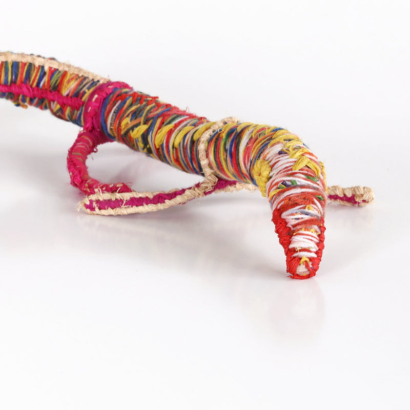 Aboriginal Artwork by Rita Rolley - Tinka (Goanna) Tjanpi Sculpture