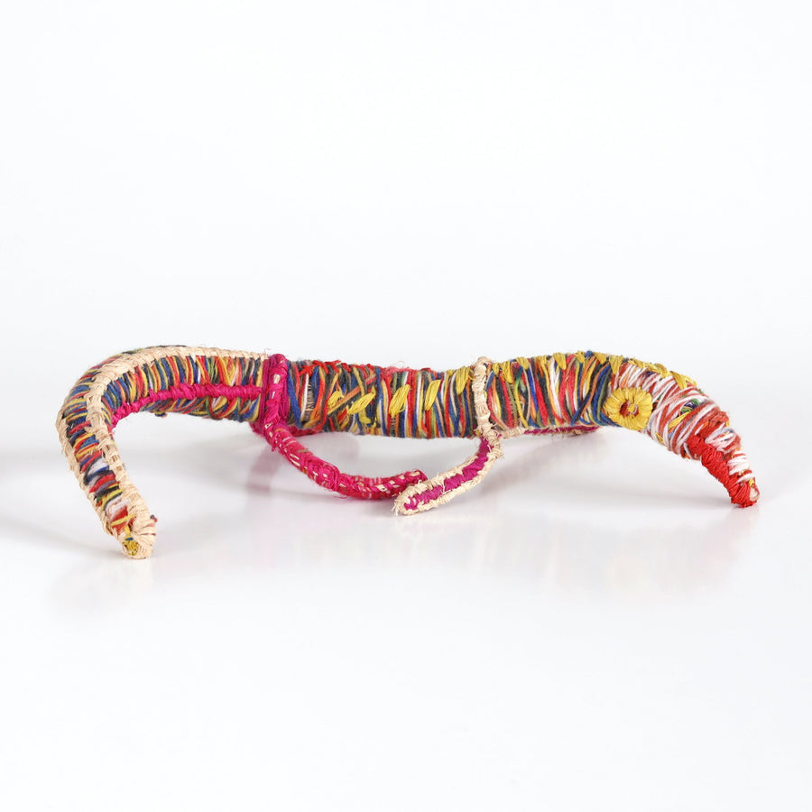 Aboriginal Artwork by Rita Rolley - Tinka (Goanna) Tjanpi Sculpture