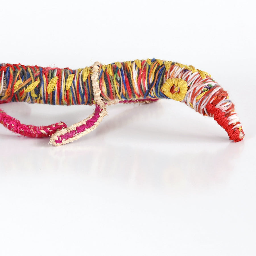 Aboriginal Artwork by Rita Rolley - Tinka (Goanna) Tjanpi Sculpture