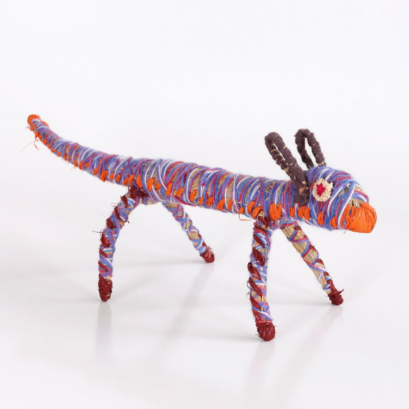 Aboriginal Artwork by Winifred Reid - Papa (Dog) Tjanpi Sculpture