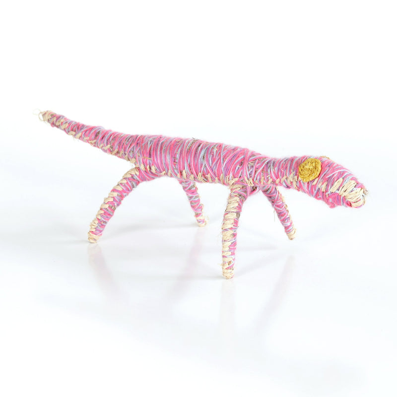Aboriginal Artwork by Winifred Reid - Tinka (Goanna) Tjanpi Sculpture