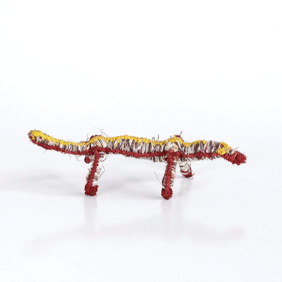 Aboriginal Artwork by Yuminia Kenta - Tinka (Goanna) Tjanpi Sculpture