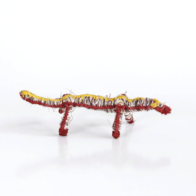 Aboriginal Artwork by Yuminia Kenta - Tinka (Goanna) Tjanpi Sculpture