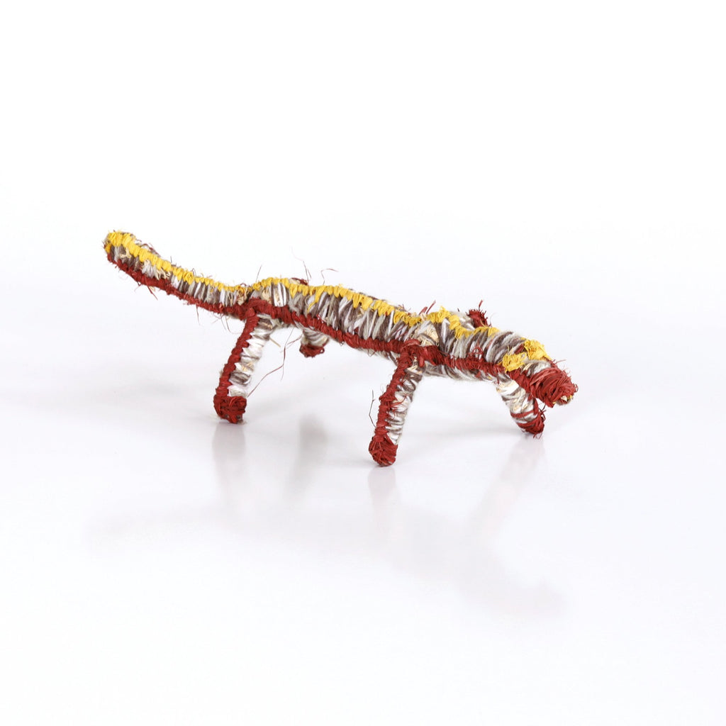 Aboriginal Artwork by Yuminia Kenta - Tinka (Goanna) Tjanpi Sculpture